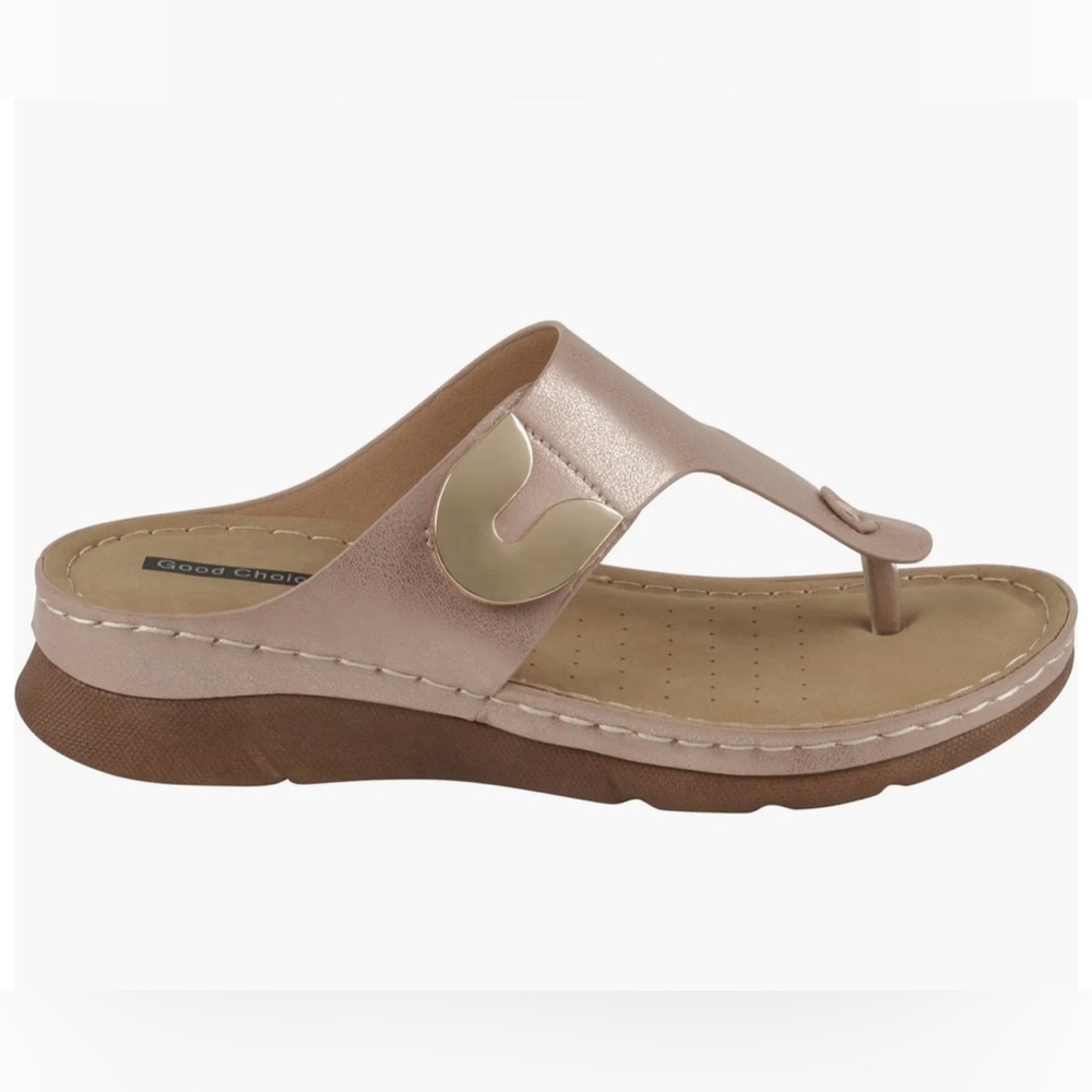 NEW GC Shoes Sam Hardware Comfort Slide Flat Sandals Blush Pink Size 8.5 - Picture 3 of 9